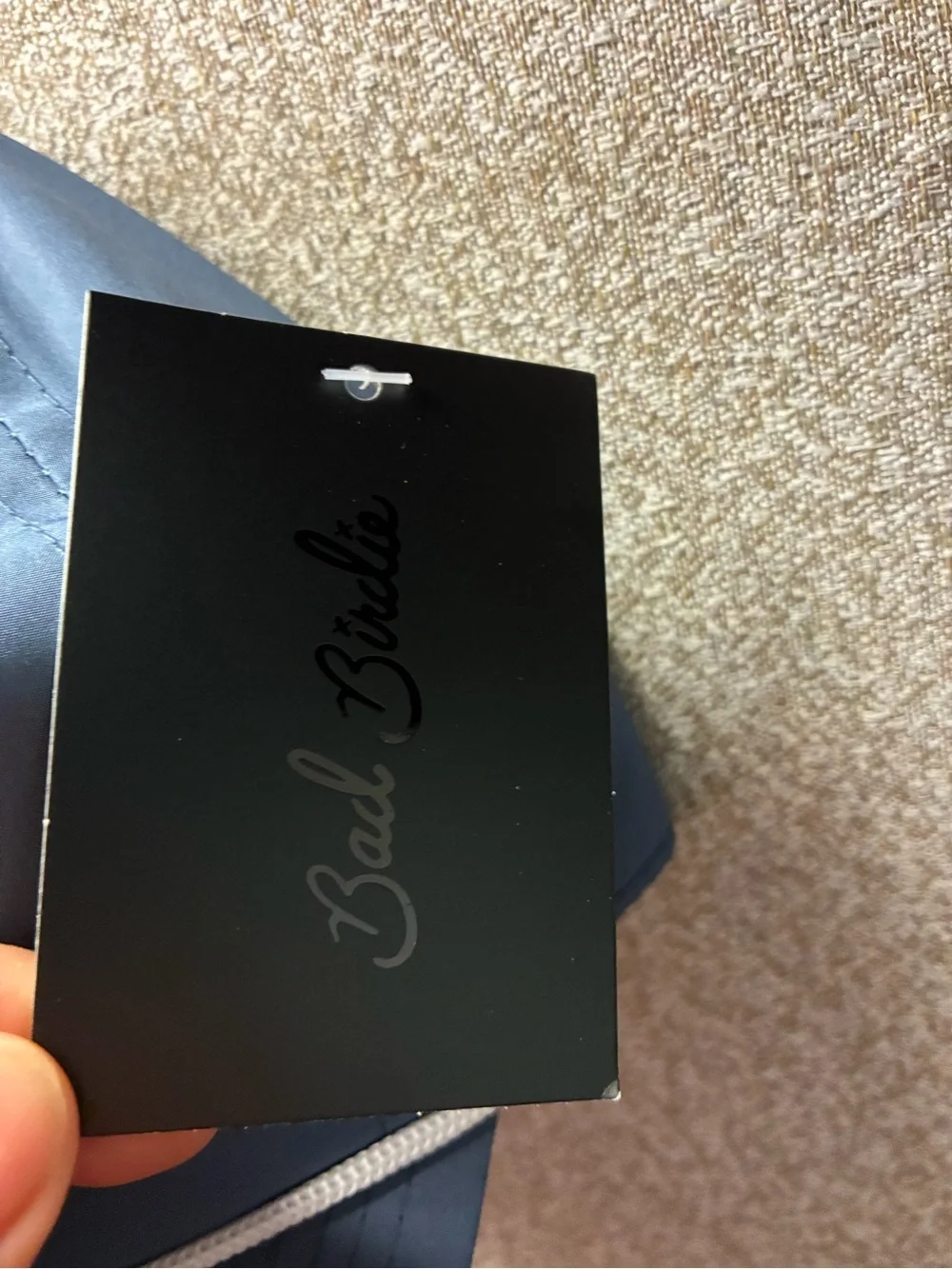 Bad Birdie Black and Navy Men’s Accessory Tag